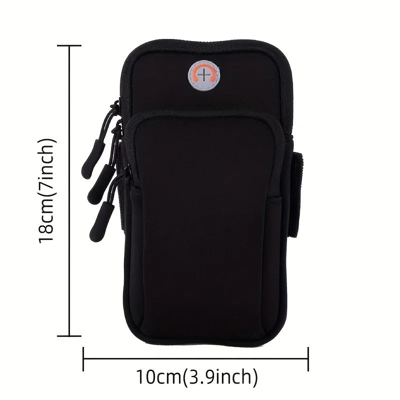 Waterproof Running Arm Bag, Adjustable Anti-Slip Sports Phone Armband, Portable Wearable Holder for Running