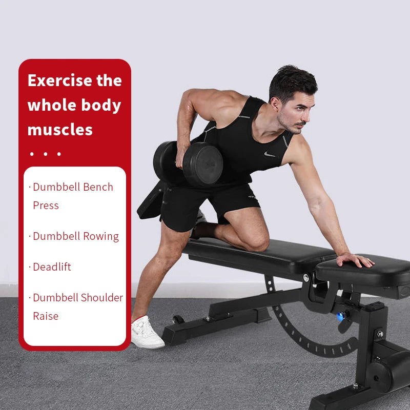 Adjustable Weight Training Bench Max Bearing 350KG Fitness Equipment Multi-functional Weight Lifting Bench Foldable Barbell Bed