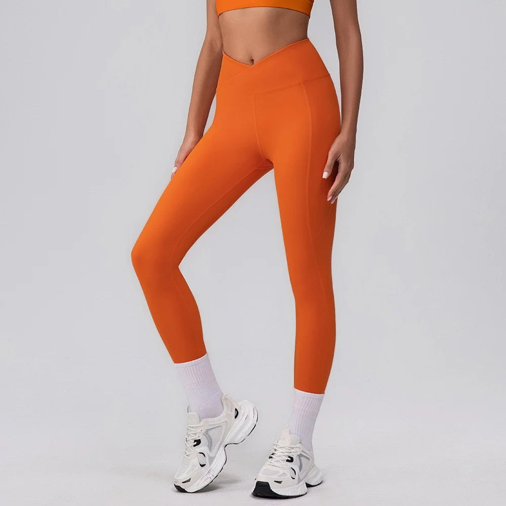 Fitness Clothing Set Wave  One Shoulder Long Sleeve Peach Long Pants Yoga Set Women Breathable Moisture Wicking Elastic