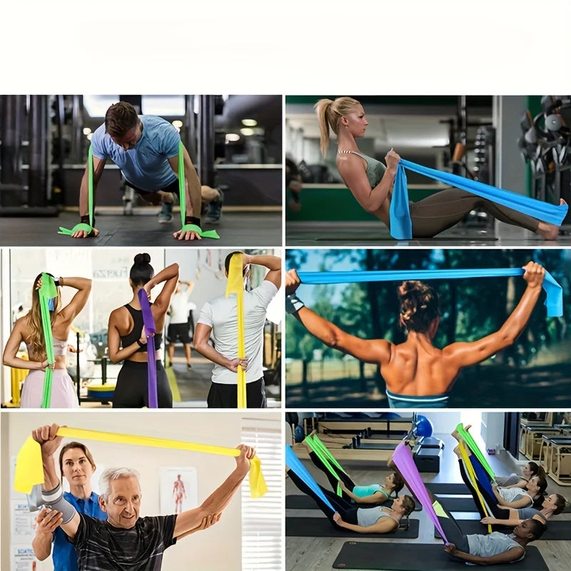 3/4/6 sets of yoga resistance bands, TPE elastic stretching bands with four resistance levels, and exercise equipment for fitnes