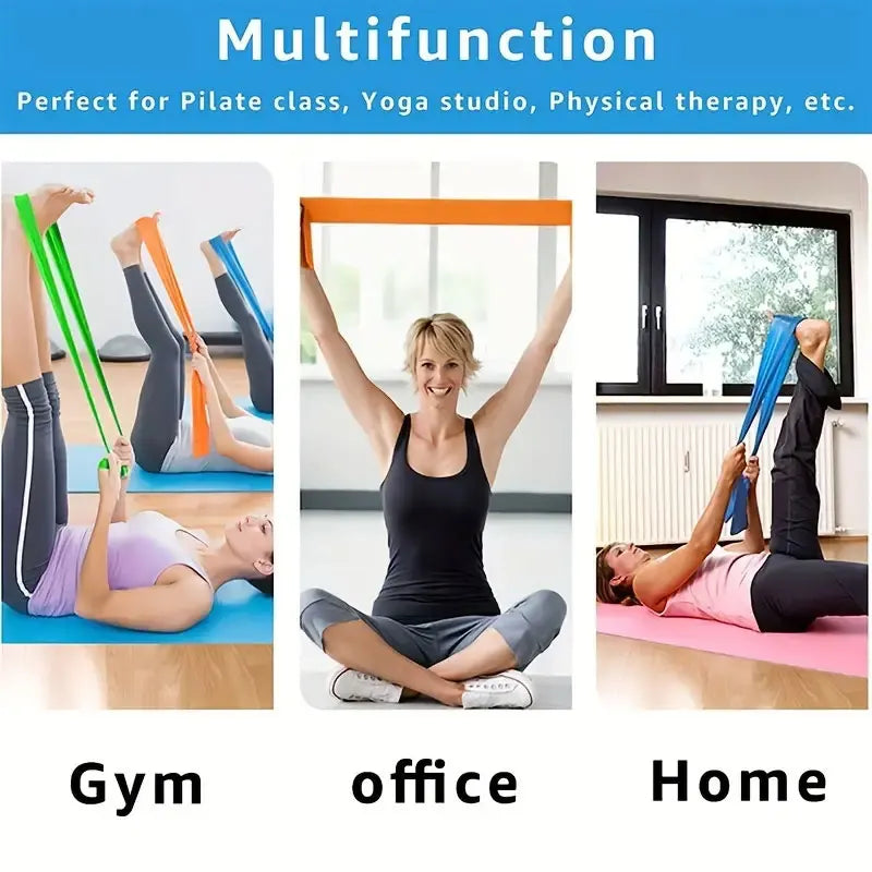 3/4/6 sets of yoga resistance bands, TPE elastic stretching bands with four resistance levels, and exercise equipment for fitnes