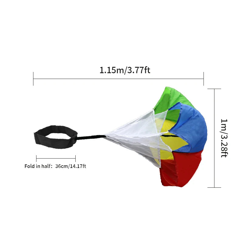 1PC Fitness Exercise Equipment Soccer Football  Resistant Chute Drag Umbrella Resistance Running Parachute Speed Training