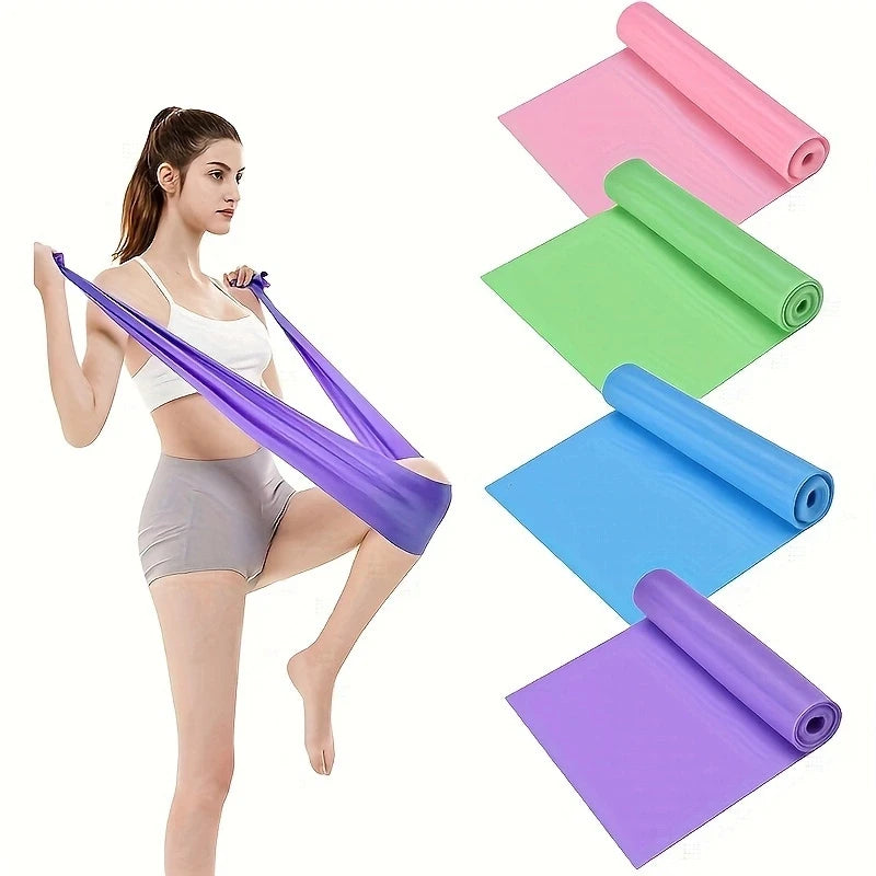 3/4/6 sets of yoga resistance bands, TPE elastic stretching bands with four resistance levels, and exercise equipment for fitnes