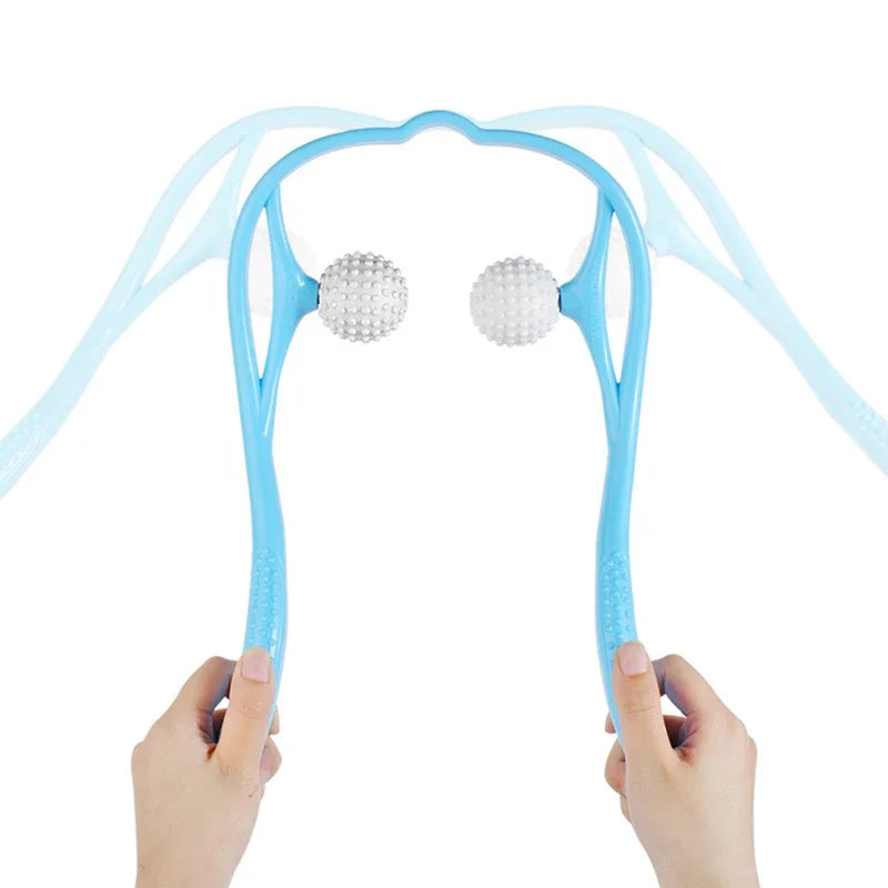 Manual Neck Massager with Dual Ball Press – Cervical Spine Relief & Fitness Recovery Tool
