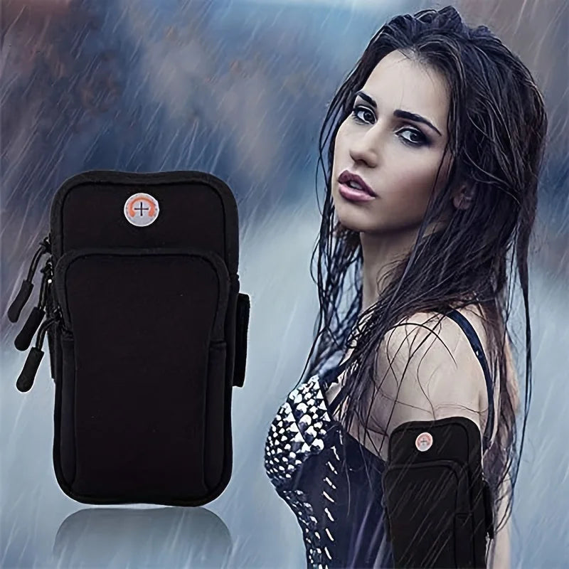 Waterproof Running Arm Bag, Adjustable Anti-Slip Sports Phone Armband, Portable Wearable Holder for Running