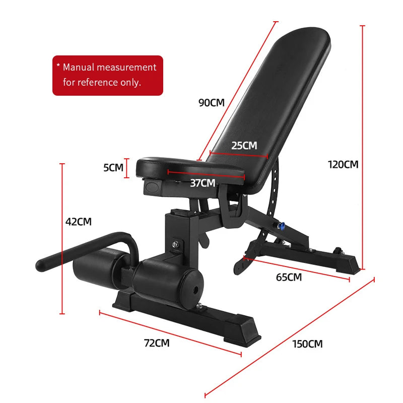 Adjustable Weight Training Bench Max Bearing 350KG Fitness Equipment Multi-functional Weight Lifting Bench Foldable Barbell Bed