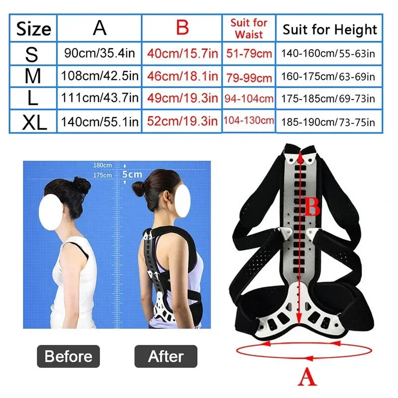 Adjustable Posture Corrector Back Brace Orthopedic Spine Support For Men Women Hunchback Scoliosis Correction Back Straightener