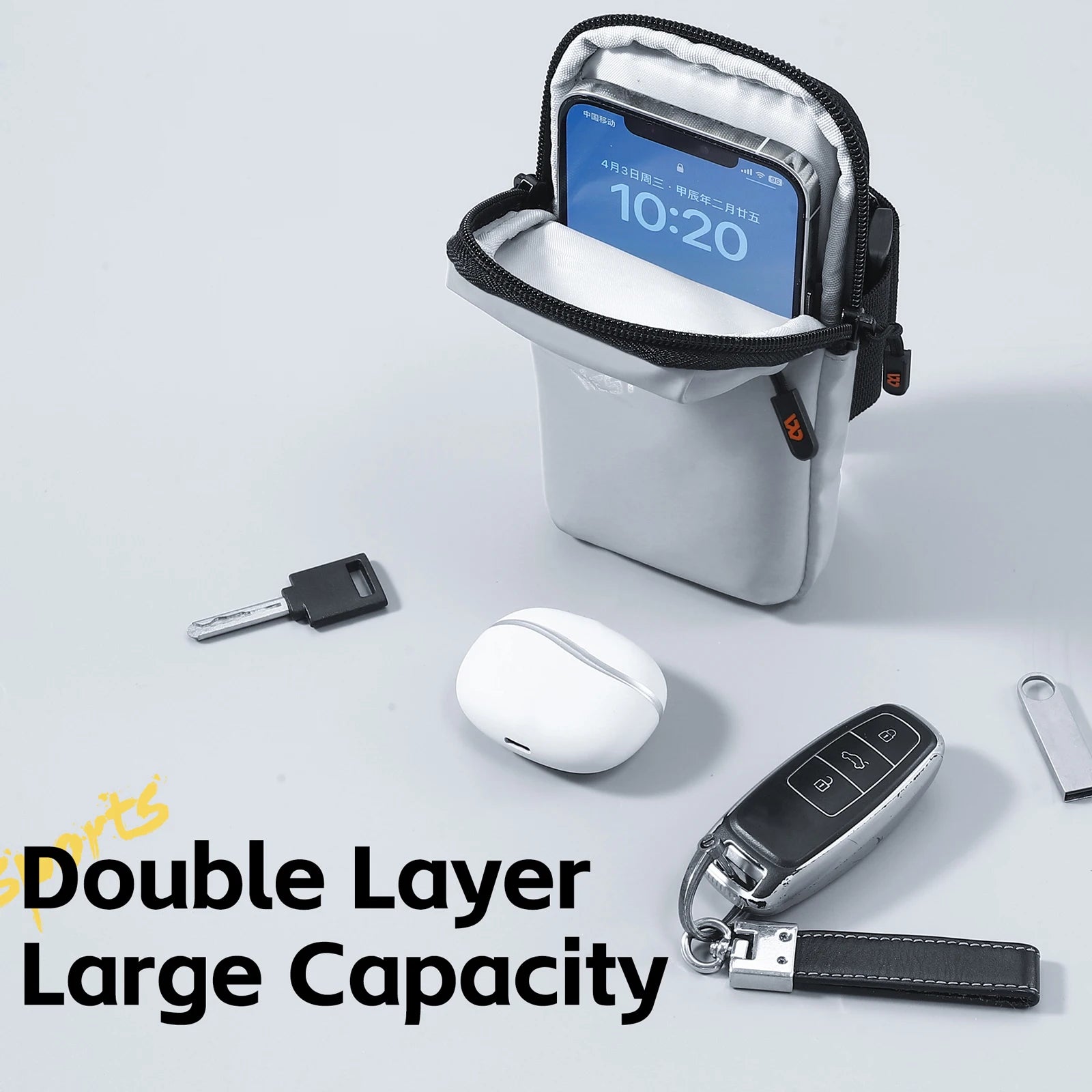 Sports Storage Bag Mobilephone Armband Bag Adjustable Running Riding Arm Bag Phone Bag Outdoor Breathable Running Phone Bag