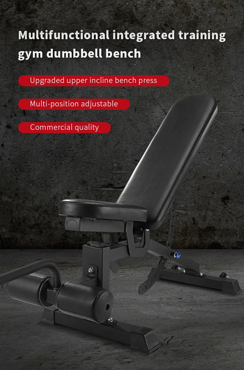 Adjustable Weight Training Bench Max Bearing 350KG Fitness Equipment Multi-functional Weight Lifting Bench Foldable Barbell Bed